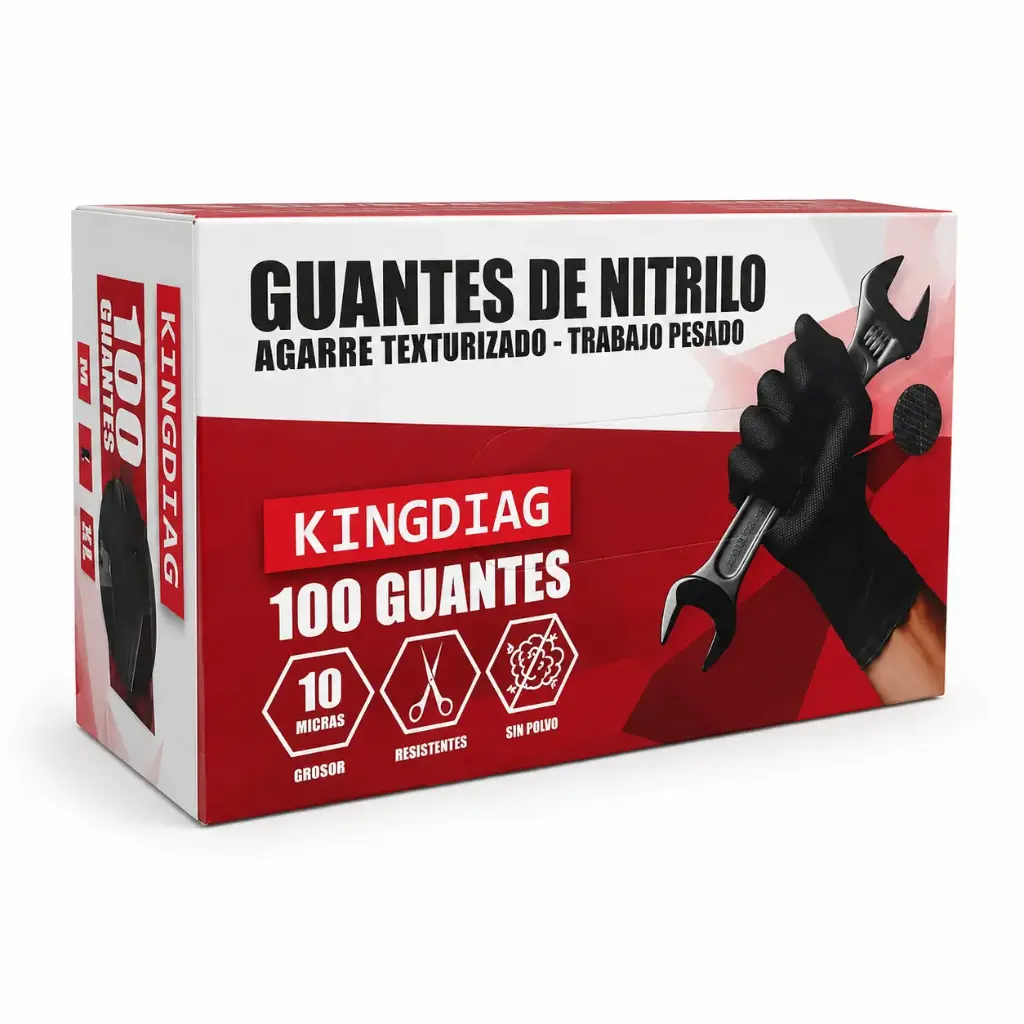 Talla L / Guantes de Nitrilo 10 Micras Kingdiag