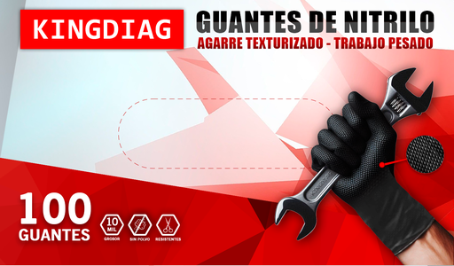 [GKD-XL] Talla XL / Guantes de Nitrilo 10 Micras Kingdiag